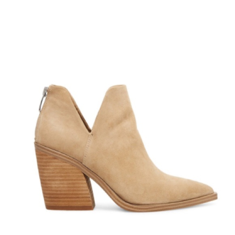 Steve Madden Camryn Tan Suede Ankle Booties